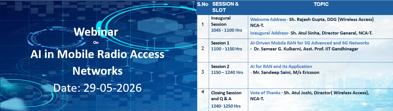 Webinar On AI in Mobile Radio Access Networks
